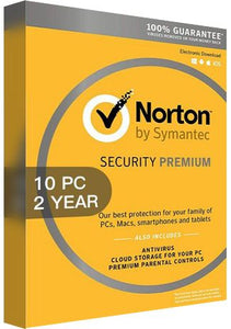 Norton Security Premium 3 Multi Device - 10 Devices - 2 Years