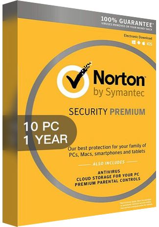 Norton Security Premium 3 Multi Device - 10 Devices - 1 Year