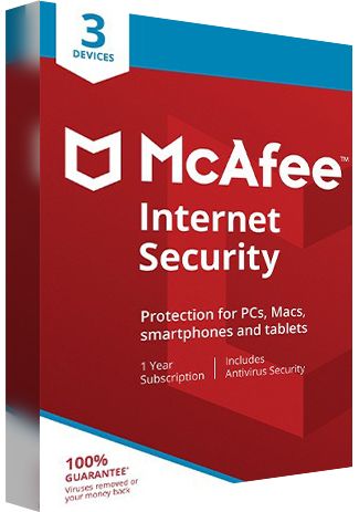 McAfee Internet Security Multi Device - 3 Devices - 1 Year